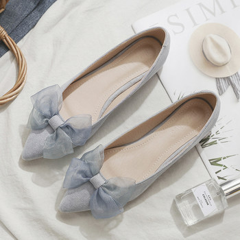 Trendy Brand 2025 Summer Breathable Fresh Soft-Soled Bridesmaid Shoes Flat Pointed Toe Fairy Style Versatile Single Shoes for Women