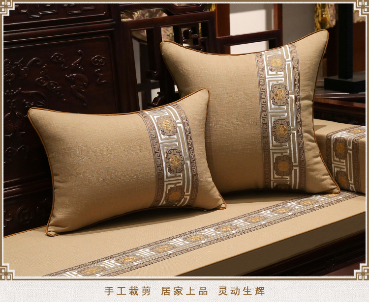 Mới Trung Quốc bông và gỗ gụ sofa đệm gỗ rắn thêu cổ điển Trung Quốc gió đệm đồ nội thất xốp trượt - Ghế đệm / đệm Sofa tấm trải ghế sofa
