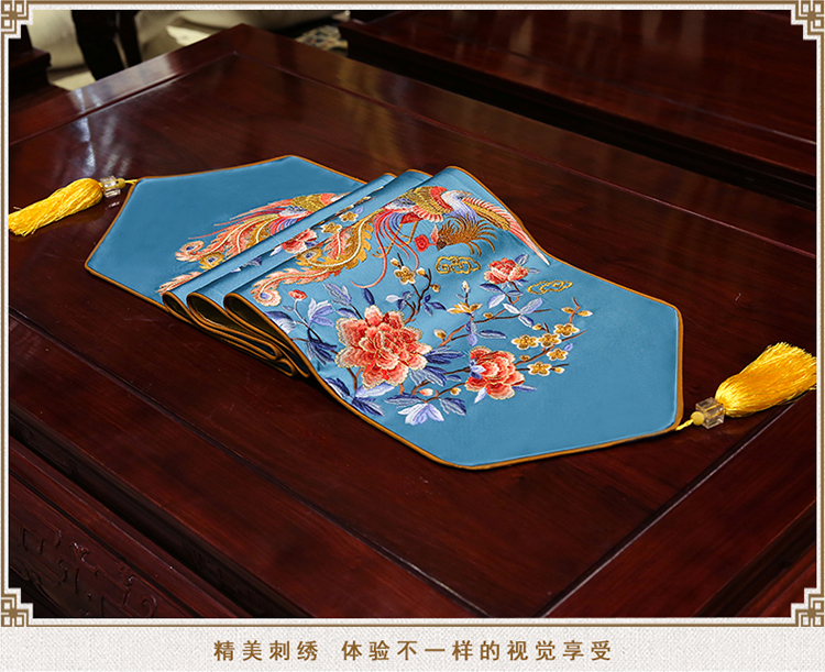 Mới Trung Quốc Thêu phong cách Trung Quốc Zen bảng cờ khăn trải bàn phòng khách Bàn ăn TV tủ cà phê bàn ​​vải giường cờ - Khăn trải bàn khăn trải bàn học