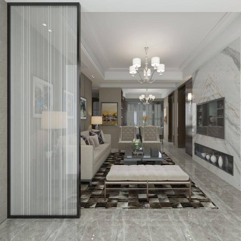 Light luxury clip wire clip Juan glass custom screen partition clip wire glass shower room partition powder room dry and wet separation