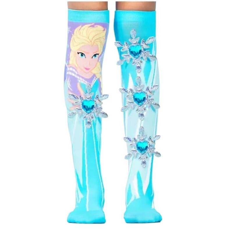 Cross-Border Children's Socks, Long Tube, Three-Dimensional, Fun, Personalized Accessory Socks, Boys and Girls, Ice and Snow Princess Socks, Internet Celebrity Hot Item