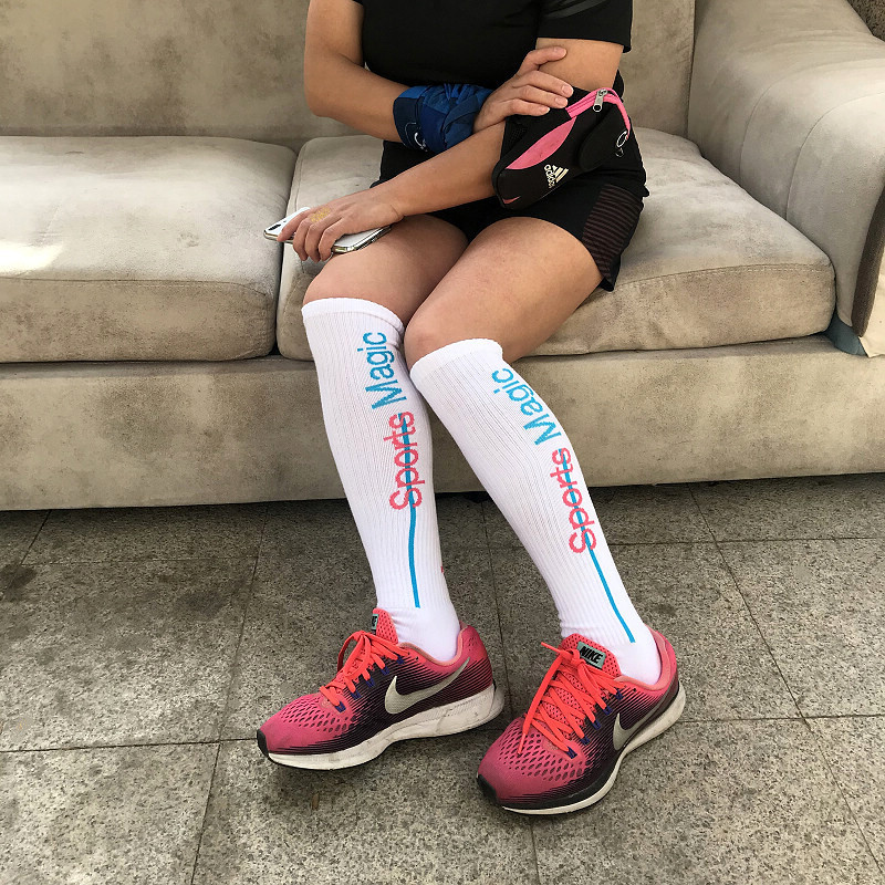 Four-Season Thickened Terry Volleyball Sports Socks, Women's High Socks, Running Long Socks, Training Socks, Over-The-Knee Socks