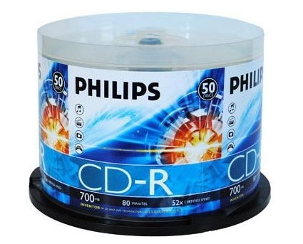 Philips PHILIPS CD-R 52X blank CD burning disc 50 sheet casks