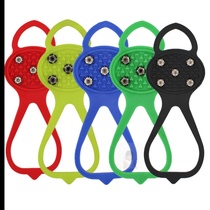 Elderly children winter snow five-tooth non-slip shoe covers outdoor sole non-slip artifact anti-fall winter ice climbing Mountaineering