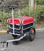 24 New Aluminum Alloy Cargo Trailer Hand Truck Shock Absorbing Luggage Trailer Bicycle Trailer Cycling Camper