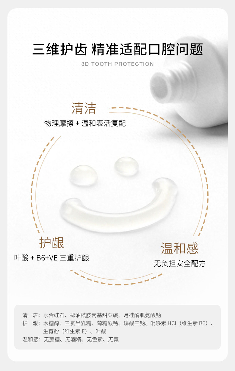 德国嫩芙叶酸备孕妇女无氟牙膏清新口气专用温和缓解口腔护理可用 — 19