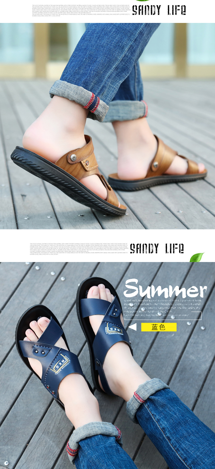 Dép nam mùa hè 2018 new casual bãi biển dép và dép của nam giới dép da đáy mềm dual-sử dụng không trượt dép đi trong nhà shop dép nam