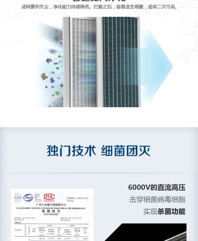 Máy lọc không khí Yuanda không có vật dụng khử trùng hộ gia đình phòng ngủ ngoài khói khử formaldehyd TA400-X