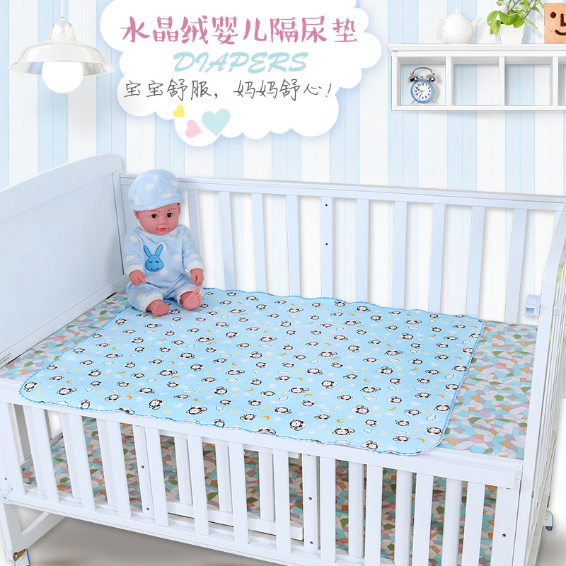 High-grade crystal velvet baby urine pad for newborn baby with waterproof diaper menstrual pad washable small bed mat