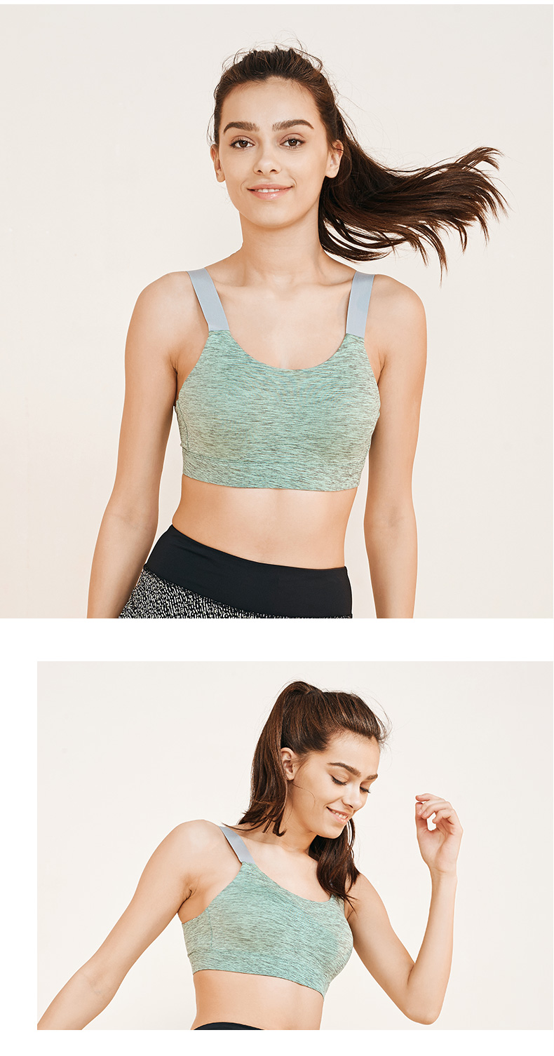 Pea hành khách thể thao đồ lót nữ chống sốc chạy vest loại yoga sinh viên thể dục áo ngực cố định khuôn cốc tích hợp - Đồ lót thể thao áo lót thể thao adidas