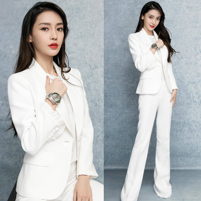 TUNEVA White Temperament Casual Suit Suit Women 2020 New Fashion Goddess Van OL Pro West Suit