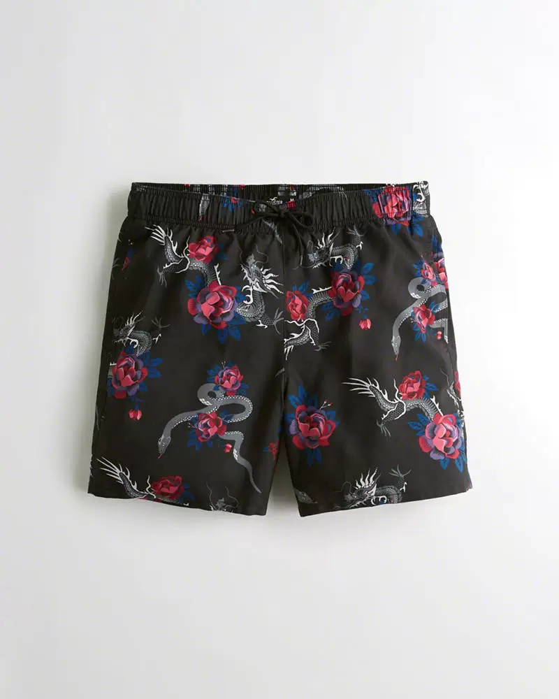 Плавательные шорты Hollister Seagulls Мужские Quick-Dry Five-point Swimming Slot Летние AF Прибрежные пляжные штаны Горячее весеннее большие размеры