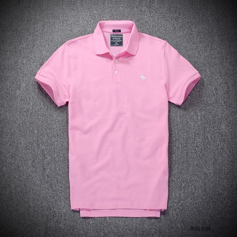 Mùa hè af hươu t-shirt kích thước lớn kinh doanh bình thường polo cedar nam cotton rắn màu mỏng ve áo ngắn tay áo cao cổ tay áo aso polo