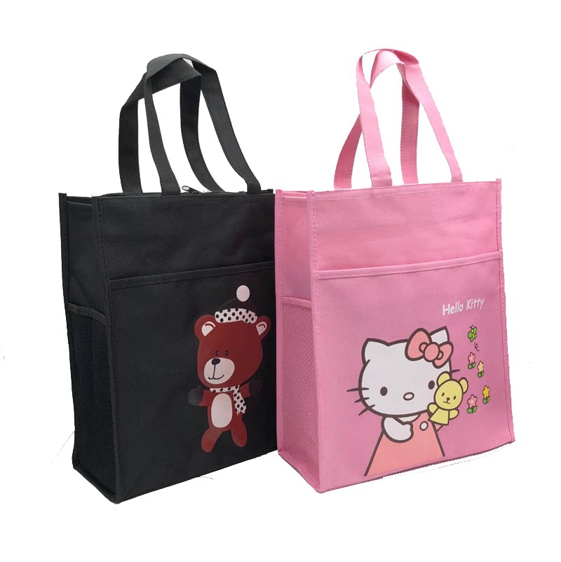 A4 canvas bento bag boys and girls hand tuition information bag zipper bag thick document bag fine art bag