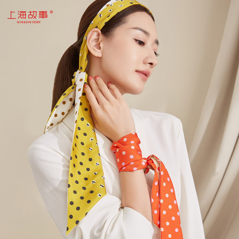 Shanghai Story Mother Silk Screen Hairon with Spring and Autumn belt Sun Protection Silk Double Layer Floating Female