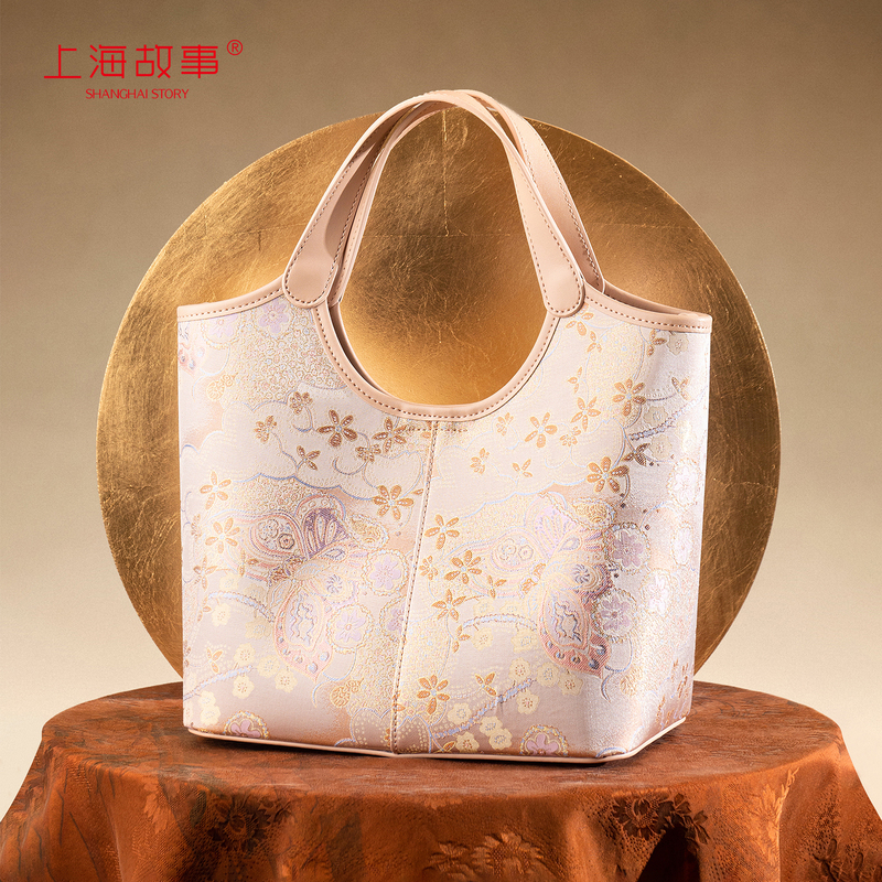 2026 New Song Brocade Bag, New Chinese Style, Single Shoulder, Crossbody, Hand-Held Basket Bag, Gift Box for Mothers and Elders