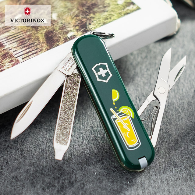 Victorinox Swiss Army Knife ຂອງແທ້ມີດ Mini ຮຸ່ນ 0.6223 ຂອງຂວັນວັນແຫ່ງຄວາມຮັກສໍາລັບແຟນແລະແຟນ