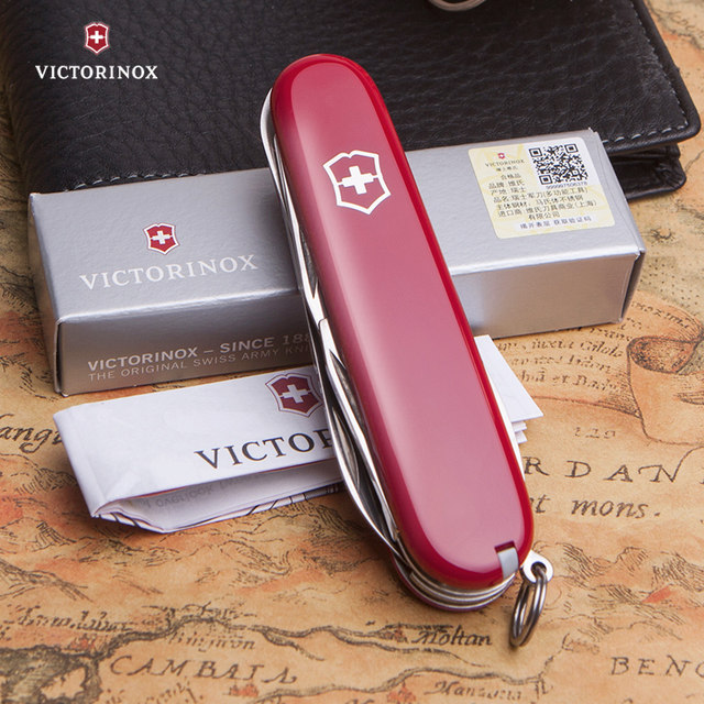 ດັ້ງເດີມ Victorinox Swiss Army Knife 91MM ສີແດງ camper 1.3613 ຂອງແທ້ມີດພັບ multi-function