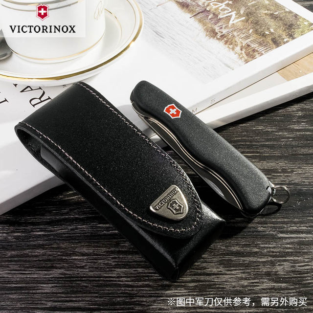 Victorinox Swiss Army Knife counter ຂອງແທ້ຫນັງສີດໍາ 4.0523.3 ມີ 111mm 2-3 ຊັ້ນ