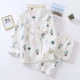 Bonsai Flower Kimono Cotton-White