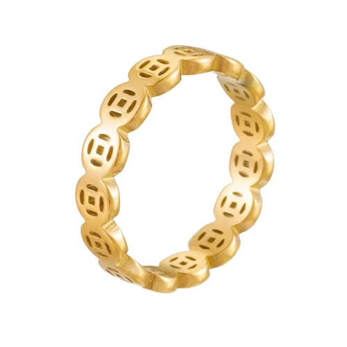 Медное кольцо из нержавеющей стали, мужской браслет с одной бусиной, не выцветает, на удачу