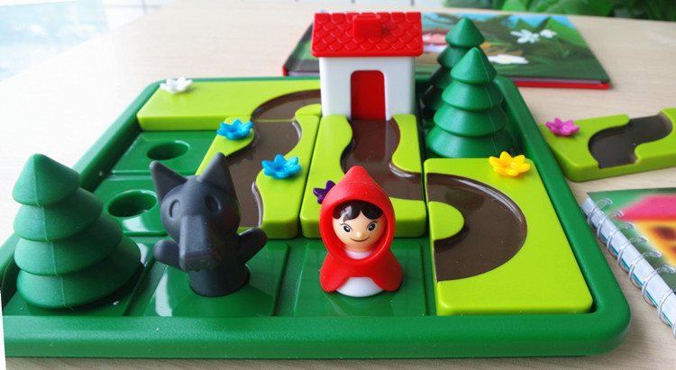 Trứng chim cút nhỏ Little Red quạ Hood sói xám lớn suy nghĩ đào tạo giải quyết vấn đề giải quyết câu đố trẻ em hội đồng quản trị trò chơi câu đố đồ chơi thông minh cho bé 1 tuổi