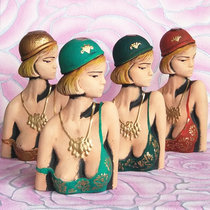 Russian imported red wine Georgian beauty painted pottery dry red wine gift wine cabinet ornaments