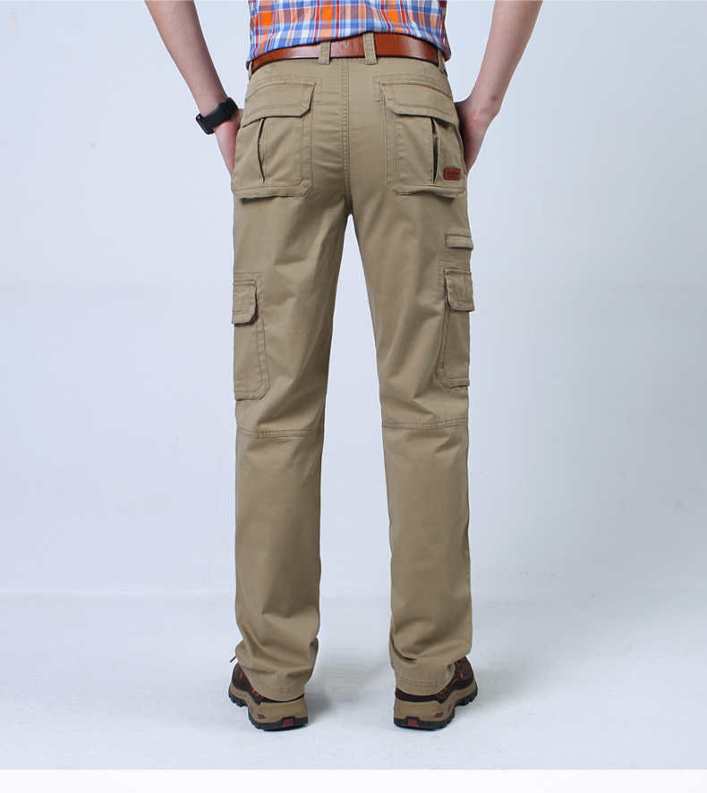 Quần jeep nam Quần cotton nhiều túi Quần yếm nam ngoài trời Quần nam thẳng quân đội Quần thun rộng quần short kaki nam