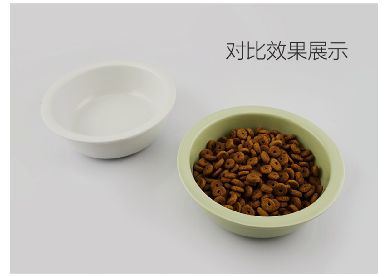 Mèo Tiantian đơn giản gốm mèo bát mèo bộ đồ ăn mèo thức ăn bát gốm trung chuyển 1 bát nước bát thức ăn cho mèo - Cat / Dog hàng ngày Neccessities 	bát ăn đôi cho chó	