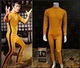 Sân khấu biểu diễn màu vàng Bruce Lee Xiêm quần áo bó sát thể thao quần áo trẻ em người lớn Kung Fu quần áo tập thể dục quần áo bé trai Áo liền quần
