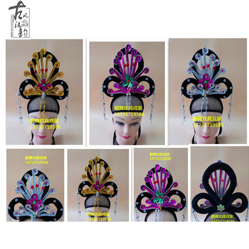 Hot-selling drama Danjiao Baotou anti-string headgear ancient style lady maid ancient costume fairy hair ornament Huadan headdress