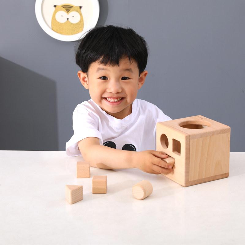 Buttonhole Dongle Toy Baby Hand Eye Coordination Baby 0-1-2-3-year-old geometric shape pairing feeling integrated training for home