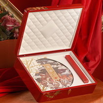 Chinese high-end piano paint tea cake packaging box 357g old white tea Yunnan Puer tea empty gift box laser customization