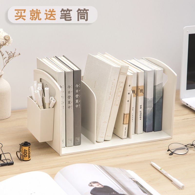 Creative minimalist bookshelf student desktop storage ins office shelf high school student bookshelf bookcase