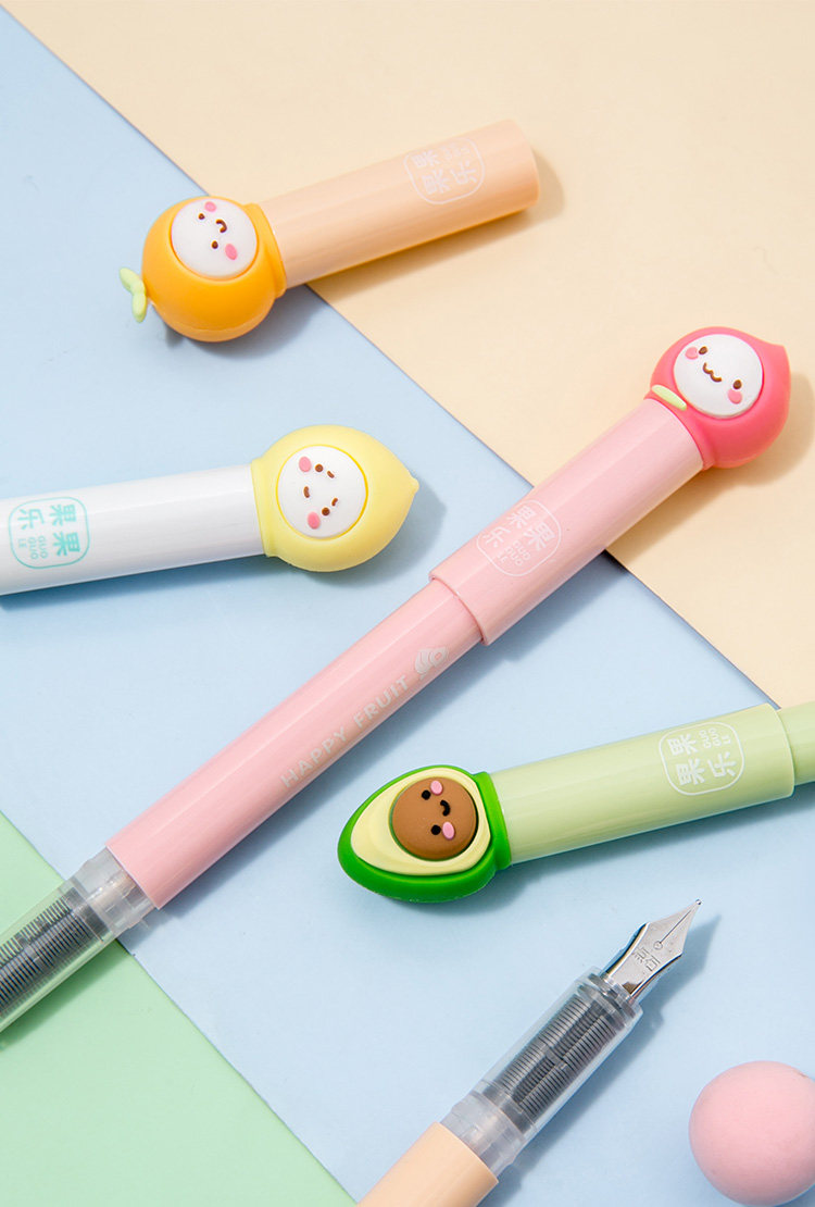 Ручка перьевая 三年二班可爱笔热可擦钢笔可换墨囊钢笔套装热敏易擦小学生用笔の Stone Point