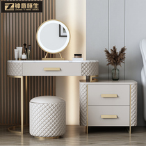 Dressing table light luxury modern internet celebrity iins style marble dressing table slate storage bedside table integrated for renting