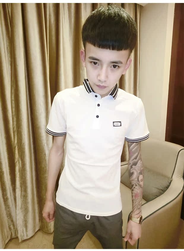 Người đàn ông tay đỏ nhanh nhẹn Zhao Zhongge với mùa hè mới áo sơ mi POLO áo sơ mi ngắn tay áo sơ mi POLO nam mỏng của Hàn Quốc áo polo ralph lauren