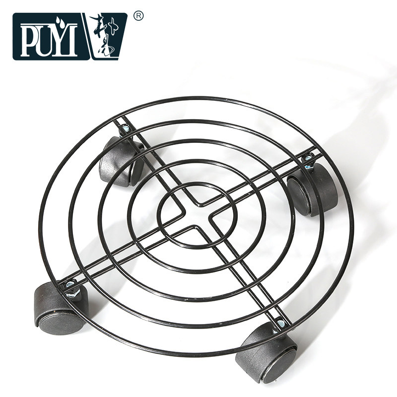 Park Yi Barrel Mobile Universal Wheel Barrel Wheel Thickened Iron Mobile Flower Frame Tray Base