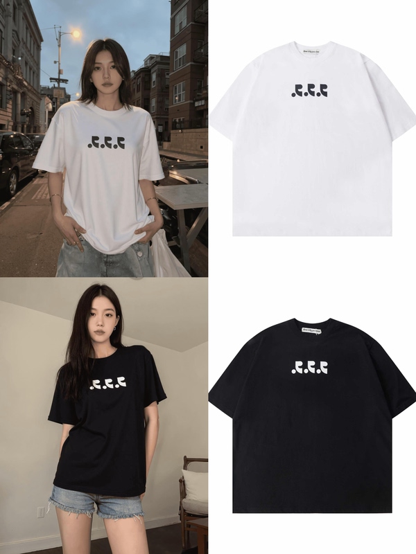Korean Trendy Brand Restandrecreation Anniversary Limited Edition Letter Print Rr Loose Short-Sleeved T-Shirt Top for Women
