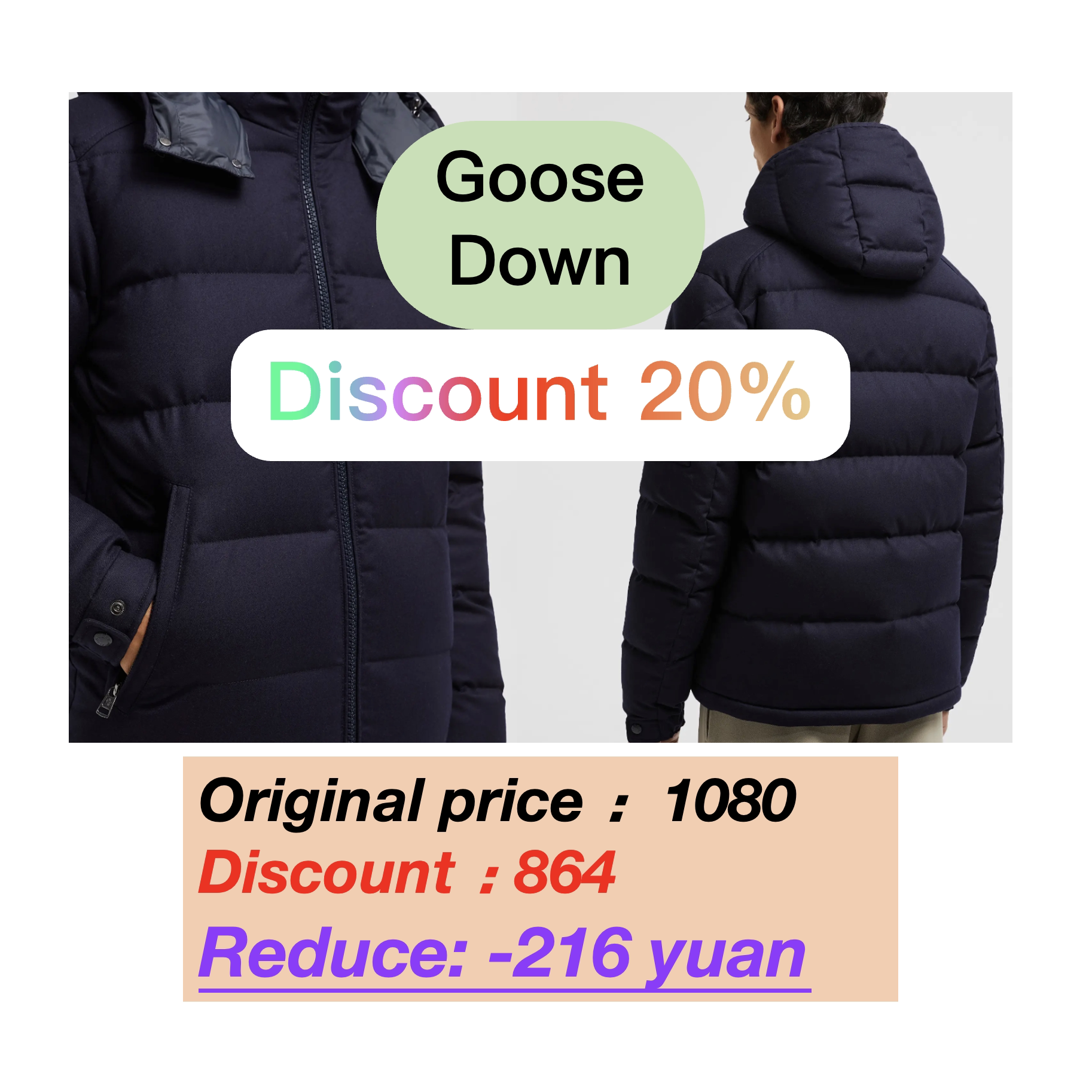 秋冬季保暖新选择 🥶💨 [Goose Down] Mon Goose Down Jacket羊毛MY-T恤-淘宝好物网