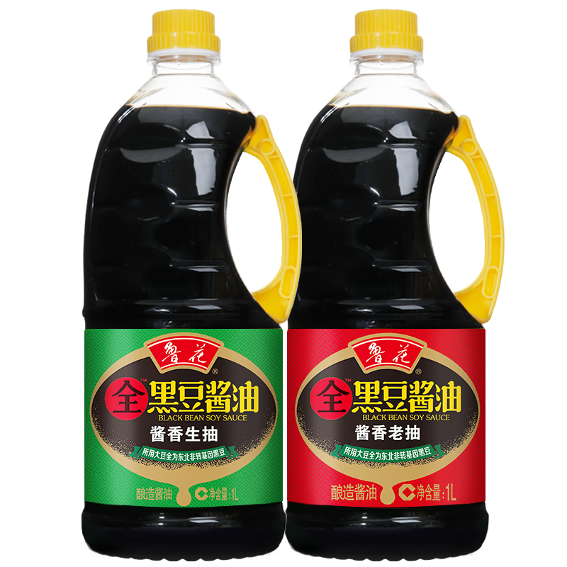 (Ruflower direct sales) Ruflower full black bean raw with soy sauce 1L old pumping 1L condiment