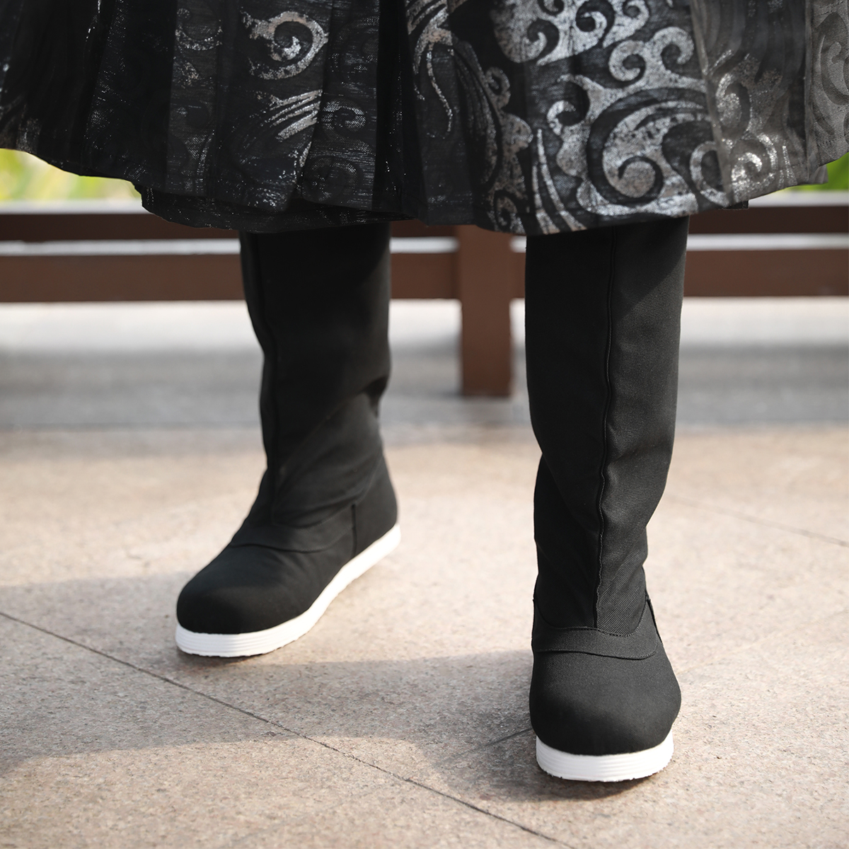 Hanfu Boots Men's Flat Bottom Wuyi Lane Original Comfortable Breathable Canvas Antique Song and Ming Dynasty Flat Heel Liuhe Soap Boots