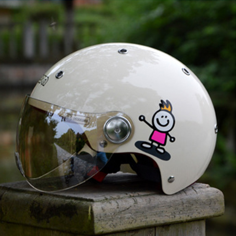 BEON locomotive safety helmet male and female four-season semi-helmets motor safety helmet cute and light summer sun protection