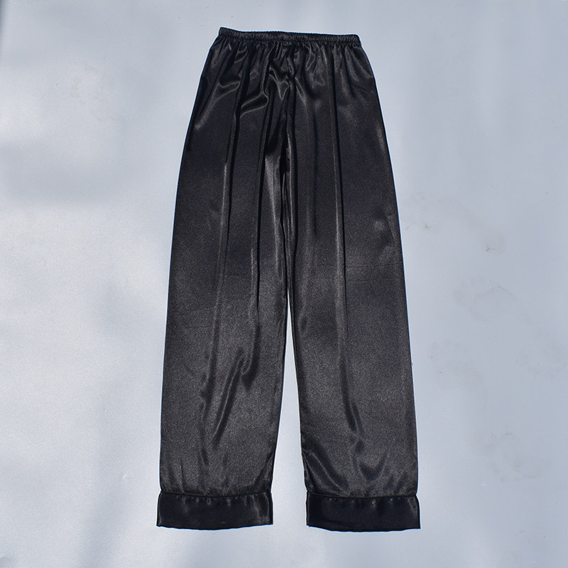 Sleeping Pants Woman Spring Summer Fall Long Pants Fall Loose In-home Pants Women Silk Thin men's pants Children long pants