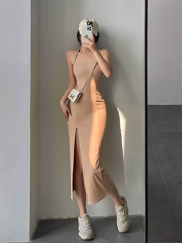 Сексуальный приталенный длинный топ без лямок, нагрудная сумка, платье, средней длины, с акцентом на бедрах