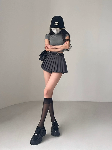 Сексуальное приталенное безопасное защитное белье, штаны, юбка, ремень, высокая талия