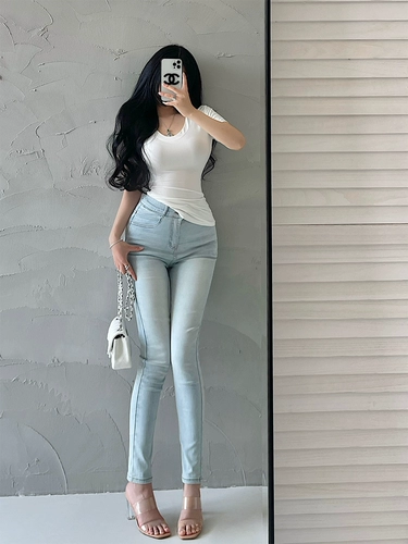 Сексуальная базовая приталенная цветная эластичная футболка с коротким рукавом, V-образный вырез