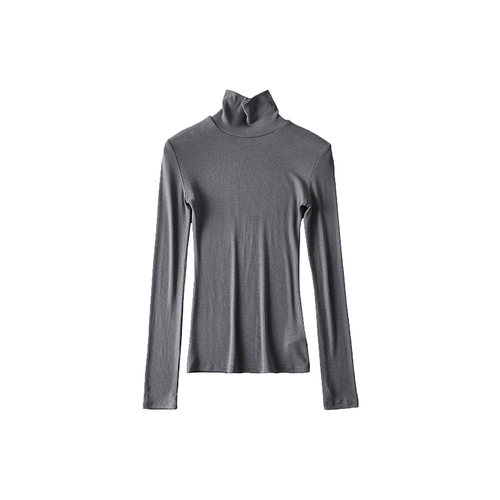 Базовый сексуальный эластичный лонгслив, приятная телу футболка, европейский стиль, в обтяжку, по фигуре