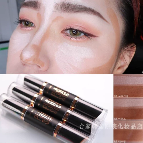Оригинальный двусторонний хайлайтер для контуринга, тени, Южная Корея