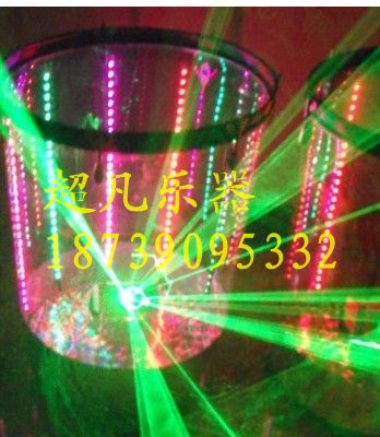 Manufacturer direct laser water drum flying flower water drum seven color sound control water drum wood water drum dragon drum cow leather drum